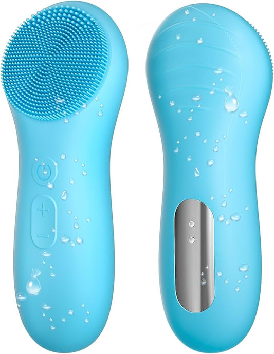 Face Scrubber Facial Cleansing Brush, Rechargeable, Waterproof Silicone Electric Face Scrub Brush for Cleansing, Exfoliating, Massaging, Electric Facial Exfoliator for Women & Men