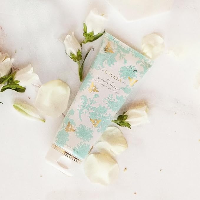 LOLLIA Wish Shower Gel, 8 fl. oz. – Sugared Pastille – Scented Shower Gel, Shea Butter Body Wash, Bath Wash for Women, Moisturizing