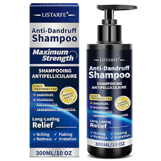 Dandruff Shampoo for Men and Women, Anti-Fungal Shampoo for Psoriasis & Seborrheic Dermatitis – Scalp Treatment for Itching, Flaking & Redness Relief, 300ML