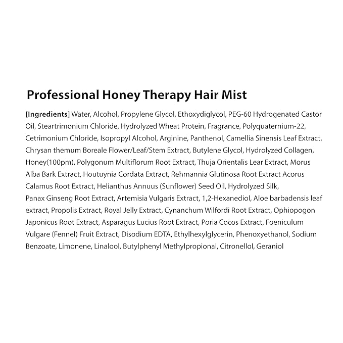 Daeng Gi Meo Ri Professional Honey Therapy Hair Mist with Wheat Protein - Korean Beauty, Damage Protection, Natural Ingredients - 250ml