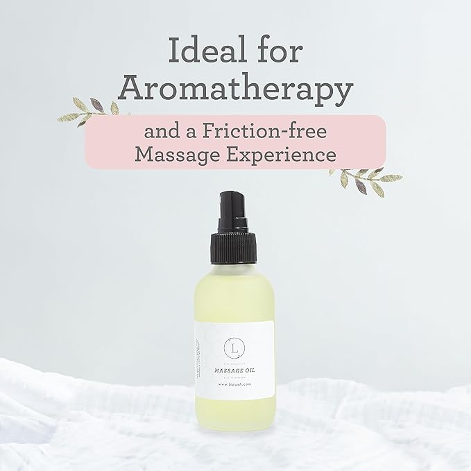 Lizush Eucalyptus Massage Oil, Moisturizing Nourishing and Reviving Massage Oil for Silky Skin, 4 oz Pampering Body Oil for Men, Women, Natural, Vegan and Non GMO, Premium Oils Handmade in the USA