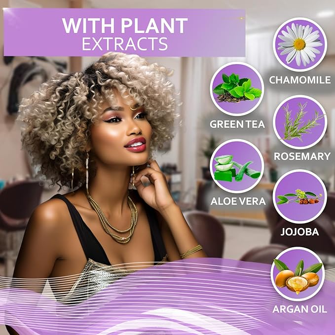 Purple Shampoo and Conditioner Set for Platinum Blonde, Silver, Light, Bleached and Grey Hair - Sulfate and Paraben Free Professional Salon Grade Toner (2 x 16.9 fl oz) – for Women and Men