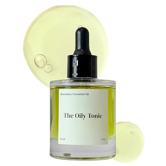 Rosemary Oil for Hair Growth – Hair Loss & Regrowth Treatment – Scalp Treatment – Strengthens Roots, Prevents Split Ends, Infused with Botanicals – Hair Serum for Dry Hair – 1.7oz – The Oily Tonic