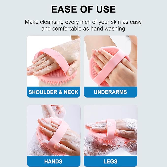 2pcs Facial Cleansing Brush and 2pcs Silicone Body Scrubber