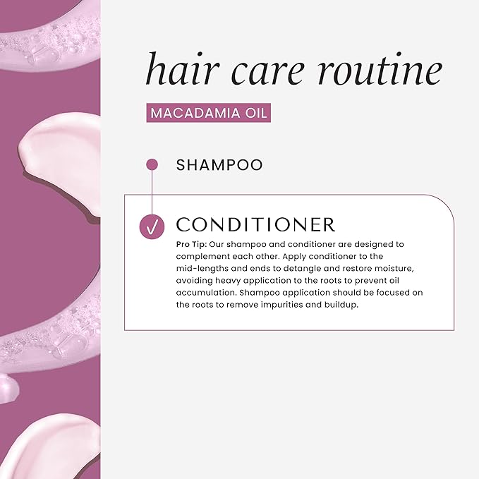 HASK Macadamia Oil Moisturizing Shampoo + Conditioner Set | For All Hair Types, Sulfate-Free, Paraben-Free, Gluten-Free, Cruelty-Free, Color Safe