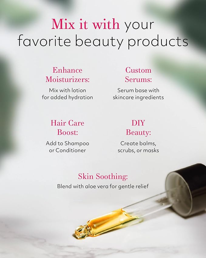 Leven Rose Jojoba Oil Organic, Pure Cold Pressed Natural Unrefined Moisturizer for Skin Hair and Nails 4 oz