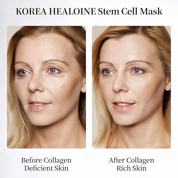 10 Packs Stem Cell Serum Facial Mask Collagen Face Mask Overnight Korea Hydrating Collagen Face Masks Pore Minimizing, Elasticity Improvement Sheet Mask for All Skin Type Skincare