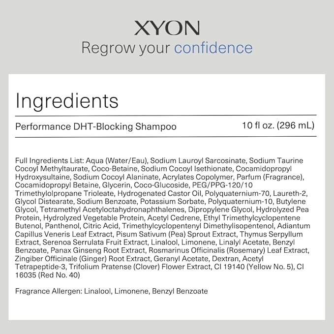 XYON Performance Shampoo for Men | DHT Blocking | Anti -Thinning | Improves Hair Volume and Loss | Developed by Drs | Experience Healthier Hair