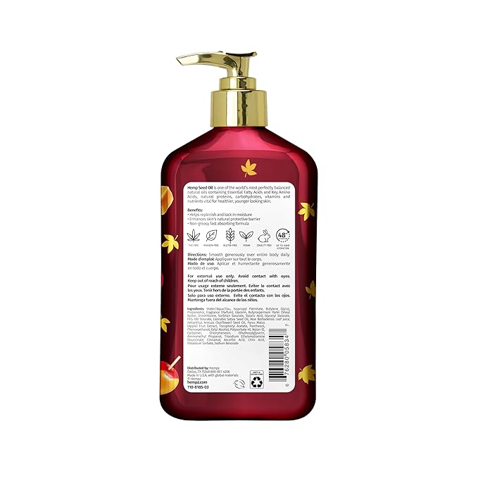 Hempz NEW Caramel Candy Apple Body Moisturizer, Body Lotion, Fall & Winter Skin Care for Men & Women, Limted Edition, 17 fl.oz.