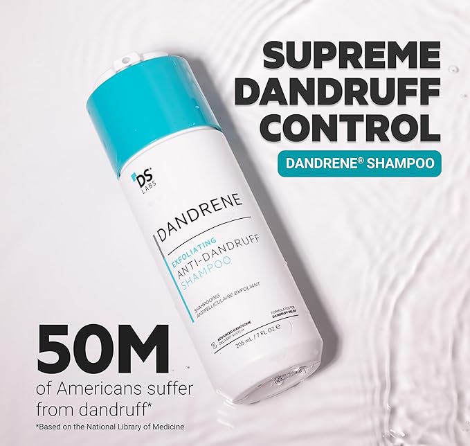 DS LABORATORIES Dandrene Anti-Dandruff & Revita Exfoliating Shampoo - For Itchy, Dry Scalp & Dandruff Treatment, Hair Thickening With DHT Blocker & Biotin
