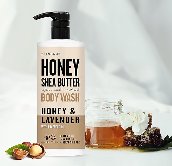 Wellbeing Spa Honey Shea Butter & Tea Tree Oil Body Washes, 32 fl oz, Honey & Lavender, Tea Tree & Verbena | Home and Body Co