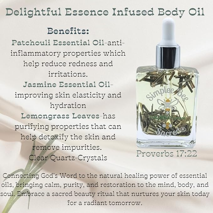 Organic Moisturizing Body Oil After Shower – Nourish Your Skin, Elevate Your Senses - After Shower Body Oil for Women (2 Fluid Ounces, Jasmine & Patchouli Scent)