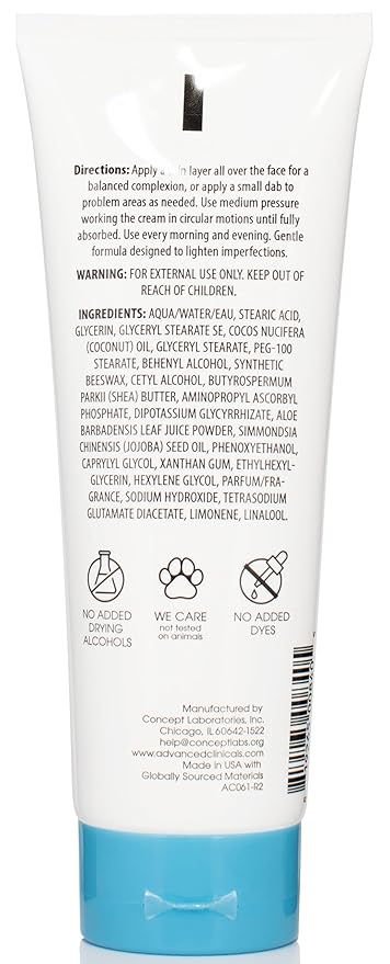 Advanced Clinicals Dark Spot Vitamin C Cream For Face, Hand & Body Lotion, Anti Aging Therapeutic Skin Care Moisturizer Lotion Reduces Appearance Of Age Spots, Blotchy Skin, & Wrinkles, Large 8 Fl Oz