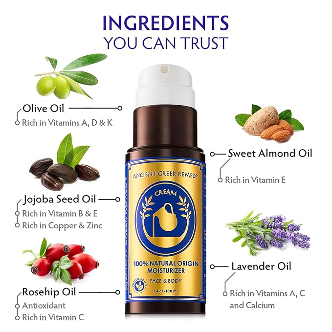 Organic Anti Aging Face and Body Butter Cream for Dry Skin, Hair, Hands, Cuticle, Nails. Made of Almond, Olive, Jojoba Vitamin E, Lavender oil. Day and Night Moisturizer for Women and Men