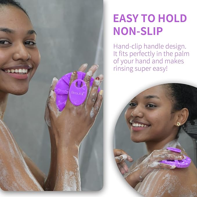 Silicone body scrubber shower bath