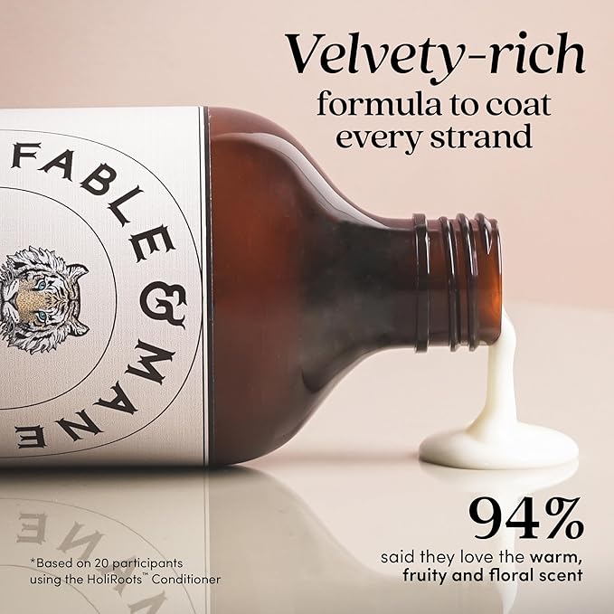 Fable & Mane HoliRoots Hydrating Shampoo & Coconut Oil Conditioner - Genuine Fable and Mane 8.5 FL oz