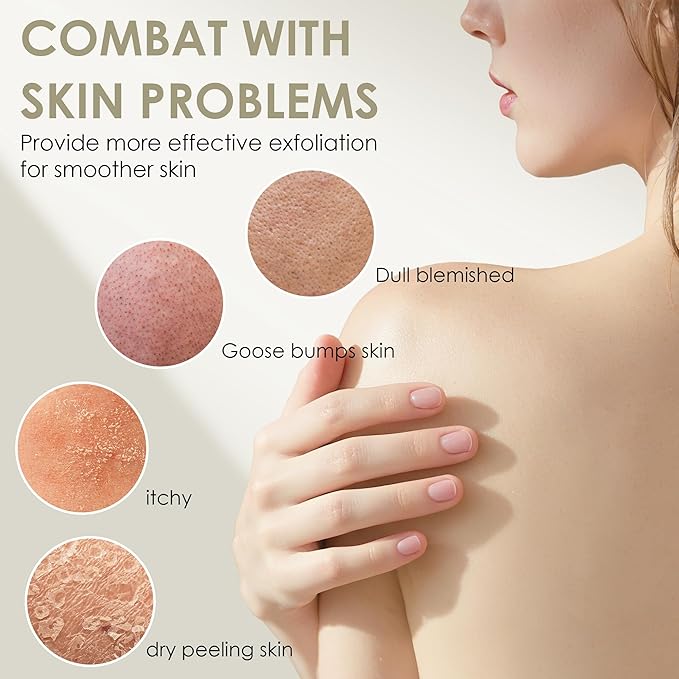 INNERNEED Exfoliating Net Cover Sponge Bath Scrubbing Loofah Rough Washcloth Case 2pcs, Only for INNERNEED Silicone Body Brush (Black Case)