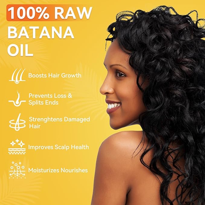Batana Oil Paste - Unrefined Natural Botana Oil for Hair Growth Restores Thin Damaged Hair and Scalp with Nourishment, Organic Raw BaNta Hair Mask for Women & Men Fits All Hair Type (4oz)