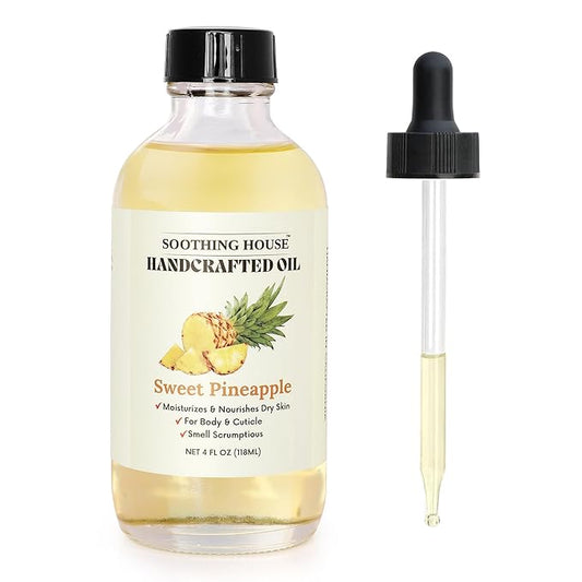 Sweet Pineapple Body Oil - Moisturizing Body Oil for Soft, Glowing Skin with Almond & Jojoba Oil (4 fl oz)