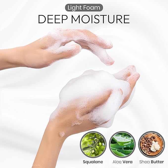 Sensitive Skin Body Wash for Women, Hypoallergenic Body Wash with Shea Butter & Aloe Extract, Hydrating Shower Gel, Sulfate & Paraben Free BODY WASH in Japan 16.5Fl Oz Rose & White Peach 2EA