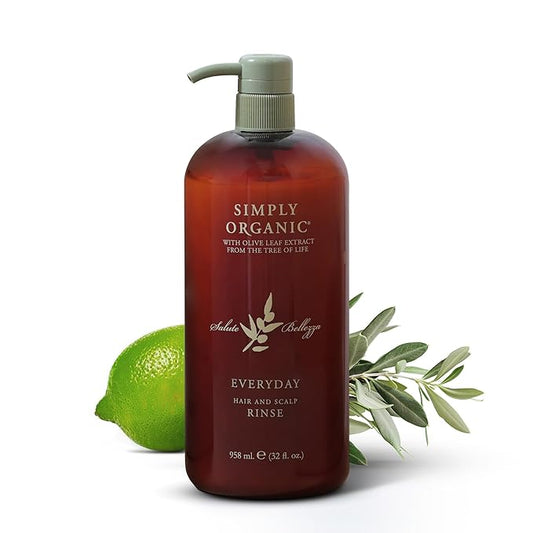 Hair & Scalp Rinse Daily Conditioner, Made in Italy, All Natural Cruelty Free Hair Care for Women & Men, Organic Olive Oil, Jojoba Oil, Spruce Tree Extract, 958ml/32floz, EVERYDAY