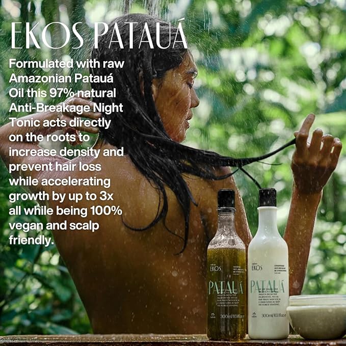 natura Ekos Patauá Anti-Breakage Night Tonic - Accelerate Growth & Strengthen Hair - Increase Density & Prevent Hair Loss - Vegan Hair Care - Brazilian Beauty Secrets - Hair Care 30ml