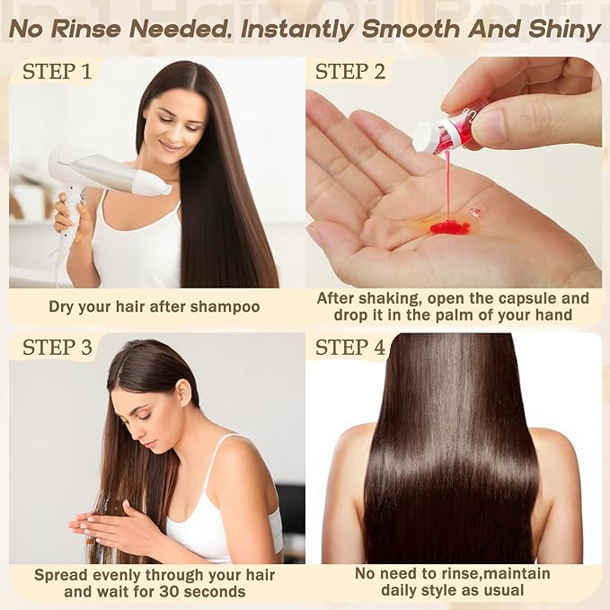 40 Pcs Hair Oil Perfume - 2 in 1 Hair Treatment Oil & Hair Perfume, Avocado Nourishing Moisturizing Shining for Frizz Dry Damaged Hair, Leave-in Hair Fragrance Serum, Long Lasting Scented