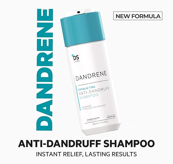 DS LABORATORIES Dandrene Anti-Dandruff & Revita Exfoliating Shampoo - For Itchy, Dry Scalp & Dandruff Treatment, Hair Thickening With DHT Blocker & Biotin