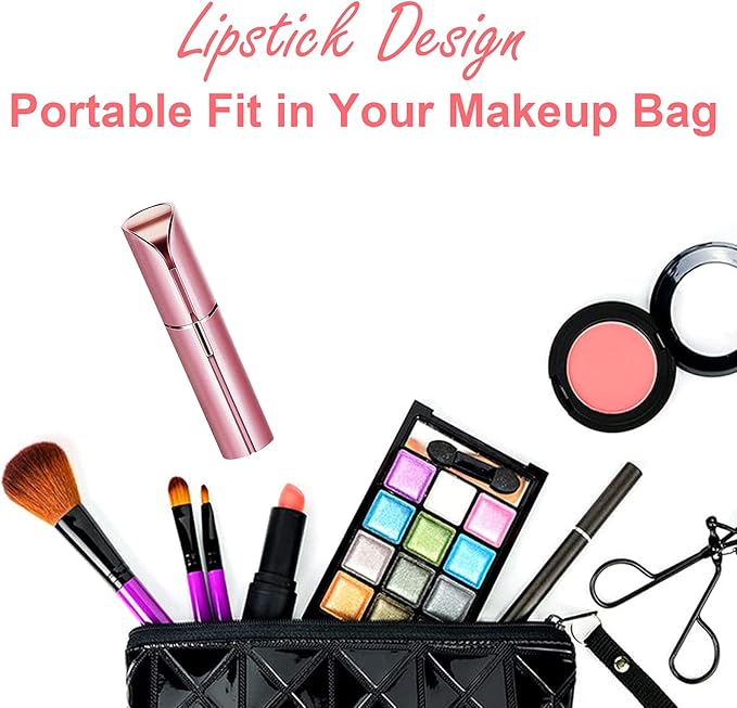 Facial Hair Removal for Women, Mini Hair Remover, Electric Razor Shaver Portable Bikini Epilator for Lips, Chin, Armpit, Peach Fuzz, Fingers, Neck, Cheek and USB Rechargeable (Pink)