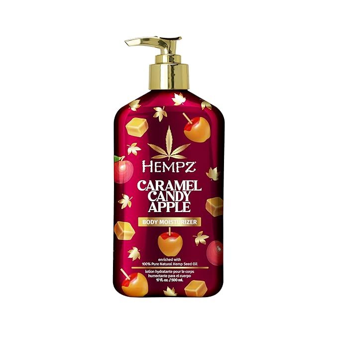Hempz NEW Caramel Candy Apple Body Moisturizer, Body Lotion, Fall & Winter Skin Care for Men & Women, Limted Edition, 17 fl.oz.