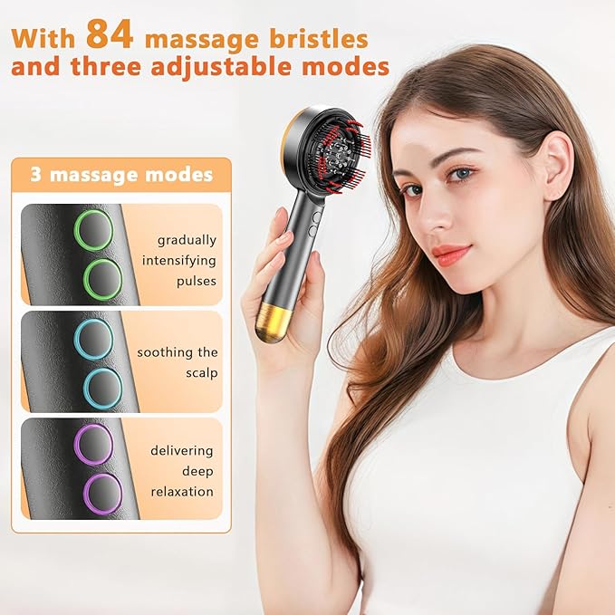 3 in 1 Electric Scalp Massager and Hair Oil Applicator, Hair Massager Scalp Applicator Brush for Hair Growth, Advanced Scalp Care Brush for Hair Oiling