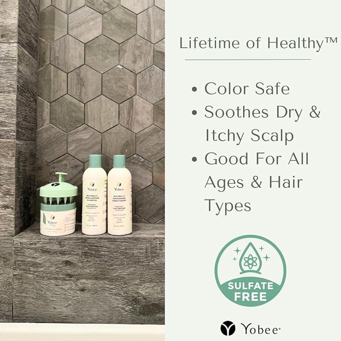 Yobee Hair Conditioner - Dry, Itchy Scalp & Dandruff Relief - Hydrating with Para Probiotics, Organic Honey, Turmeric, Vitamin B12, Coconut & Avocado Oil - Adults & Children | Doctor Formulated