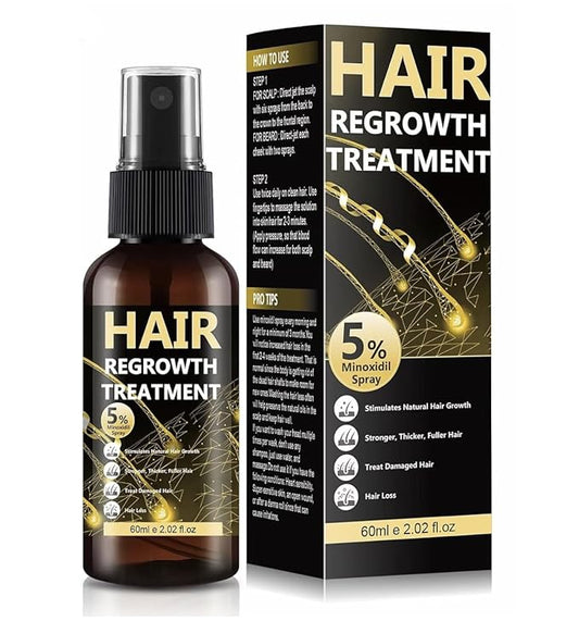 5% Biotin Serum - Enriched For Men & Women. Promotes Hair Growth & Thickness. Ideal Scalp Care For Healthier Hair - Biotin Hair Regrowth Serum - 60ml