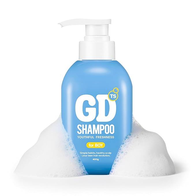 TS GD Shampoo for Teens | Korean Anti-Dandruff for Oily & Itchy Scalp | Fruity Allergy-Free Scent | Sulfate-Free Gentle Hair Care (14.1 Oz) (GD Shampoo for boy)