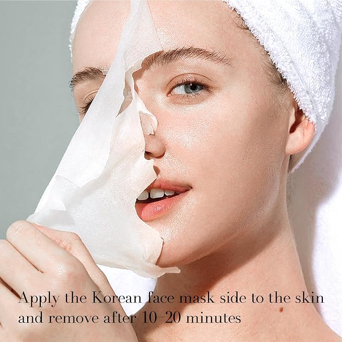 10 Packs Stem Cell Serum Facial Mask Collagen Face Mask Overnight Korea Hydrating Collagen Face Masks Pore Minimizing, Elasticity Improvement Sheet Mask for All Skin Type Skincare