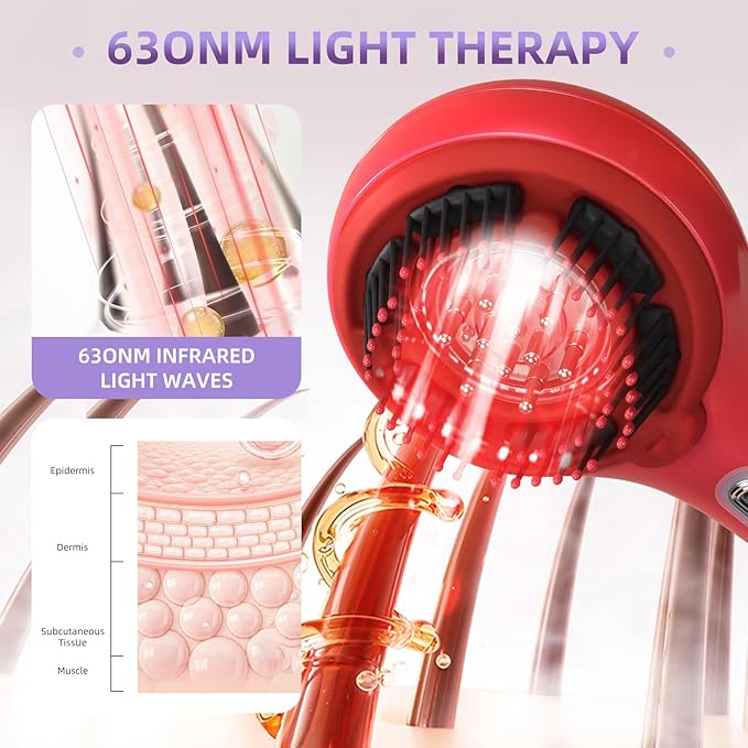 hair growth brush stimulator，hair oil massager scalp oil brush IPX5 proof Electric Scalp Massager，3 Massage Modes