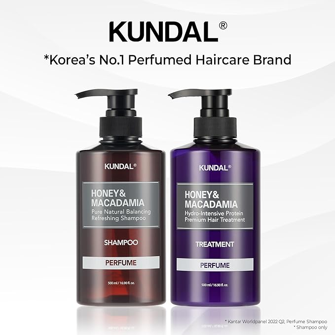 KUNDAL Korean Shampoo and Conditioner Set – [Cherry Blossom], Salon-quality, Long Lasting Scent, Moisturizing, Sulfate-Free Formula with Argan & Macadamia Oil, 16.9 fl oz (2 Pack)