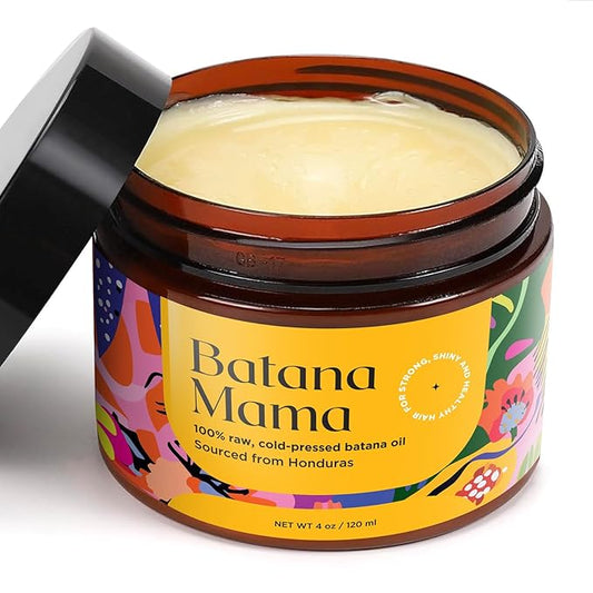 Cold-Pressed Batana Oil for Hair Growth, 100% Pure & Organic, No Burnt Smell, Hair Mask from Honduras, Fade Stretchmarks, All Natural