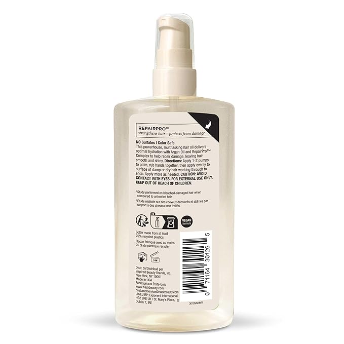 HASK Intensive Repair Hair Oil & Strength & Length Boosting Scalp and Hair Serum - Repairs Damage, Strengthens, Adds Shine & Moisture, Prevents Breakage, Sulfate-Free, Cruelty-Free