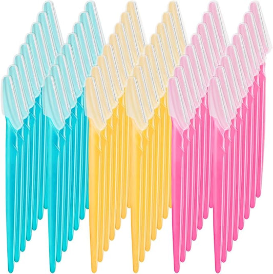 48 Pcs Eyebrow Razor for Women Face Razors Multipurpose Dermaplaning Tools, Hair Trimmer Shaper Shaver with Protective Cover, Facial Hair Removal for Women Men Body Use