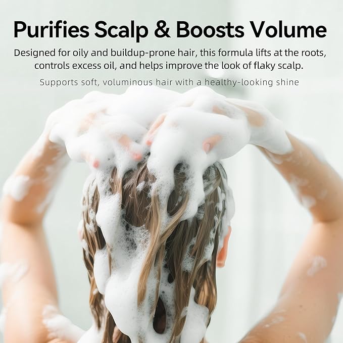 ALFHEIM Rosemary+ Purifying Shampoo | Rosemary & Mint Infused | Refreshes Scalp, Removes Build-Up & Balances Oil | Gentle for Oily Hair & Sensitive Scalp | Sulfate-Free | 18 fl oz