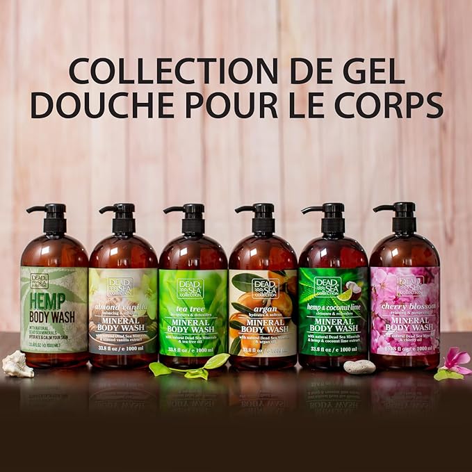 Dead Sea Collection Lavender Body Wash for Women and Men - with Pure Dead Sea Minerals and Lavender Oil - Gentle Cleanses and Moisturizes Skin (33.8 fl. oz)