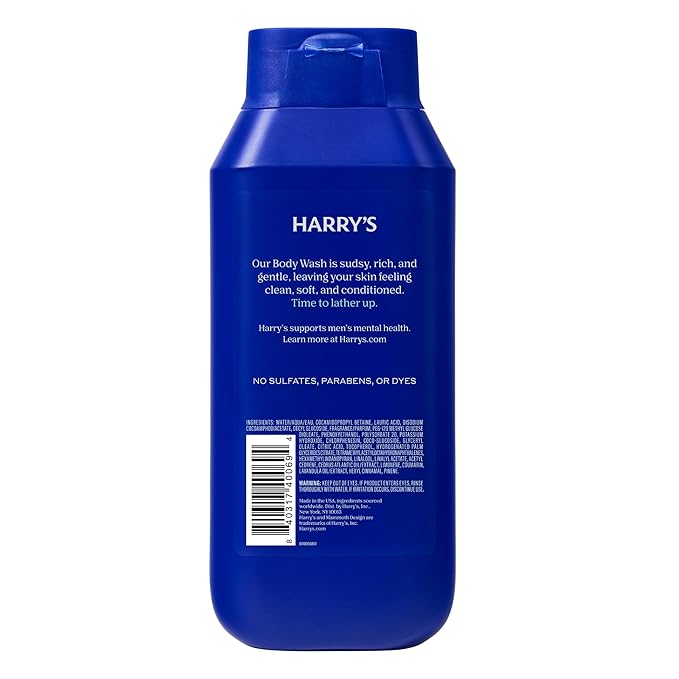 Harry's Men's Body Wash - Wildlands - (3 Pack) 18 fl oz - Shower Gel for Men - No Parabens, Sulfates, or Dyes