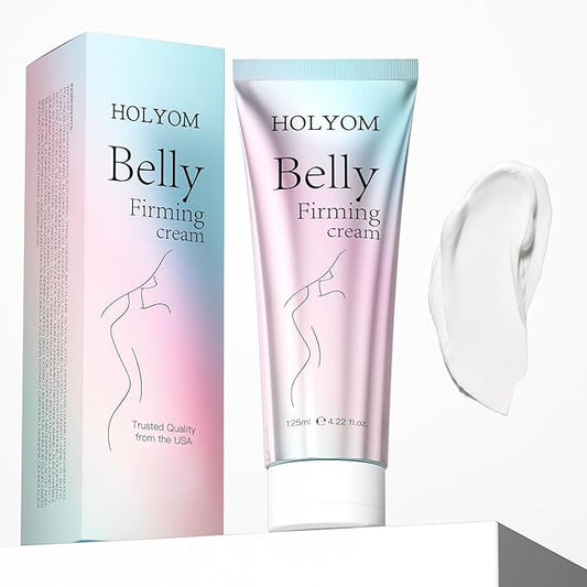 B Flat Belly Firming Cream: Premium Skin Tightening & Moisturizing for Stomach, Women Body Lotion for Firmness and Lift of Thighs & Butt - Pregnancy Skin Firming - 4.2 Fl Oz