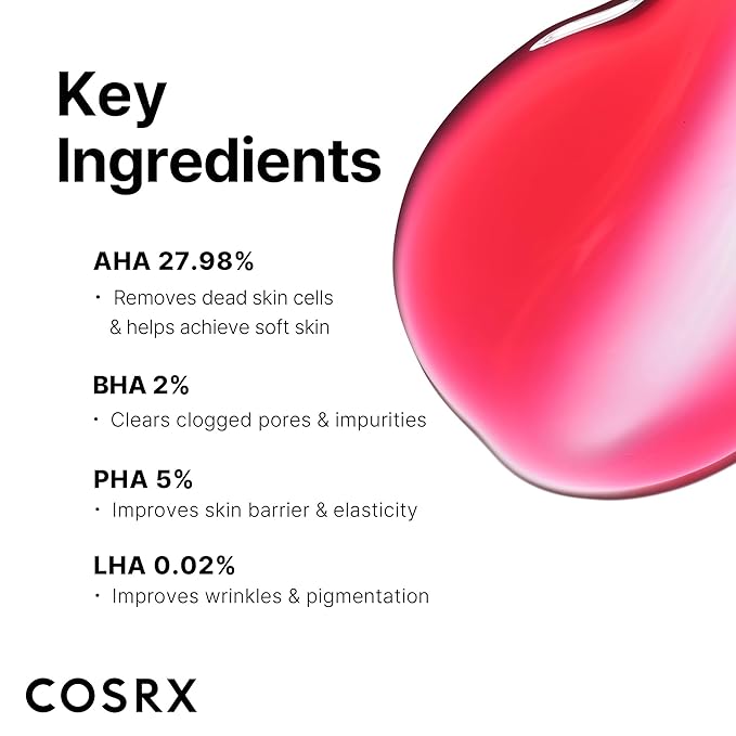 COSRX AHA BHA PHA LHA 35% Peel 1.01 fl. oz / 30 ml, Chemical Exfoliating Peeling Gel for Dull, Rough, Oily skin with Clogged Pored & Dead Skin Cells, Highly Concentrated, Korean Skin Care