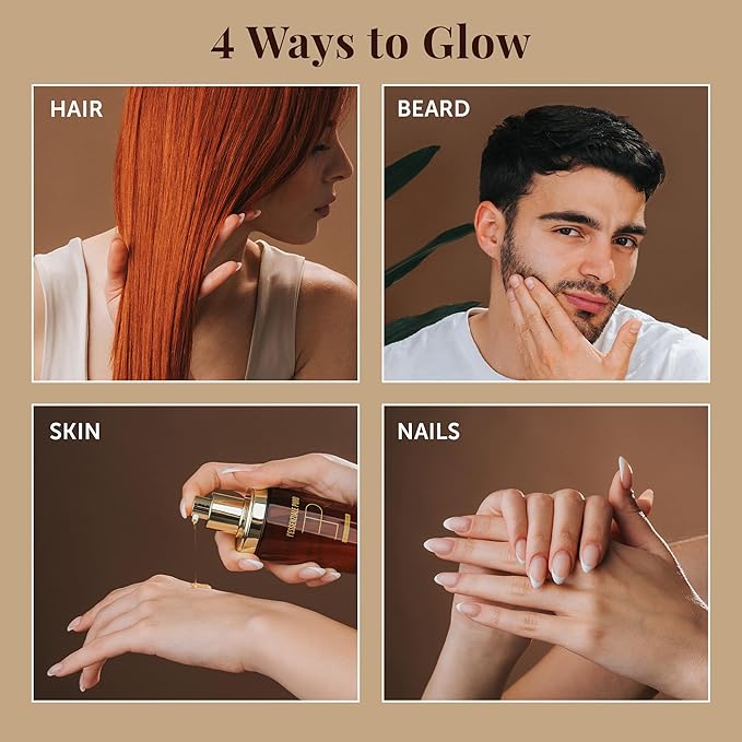 Dubai Premium Elixir – Moroccan Argan Oil for Silky Hair & Skin – Lightweight Hydrating Moroccan Hair Oil & Body Oil – Add Shine, Smooth Frizz, Moisturize Skin – Nourishing Hair Treatment Oil