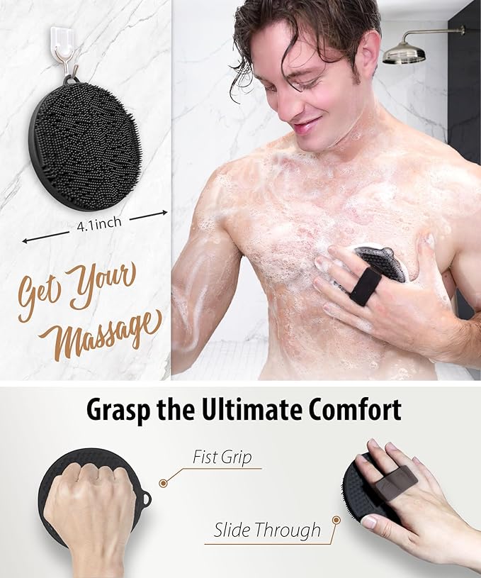 Silicone body scrubber - loop