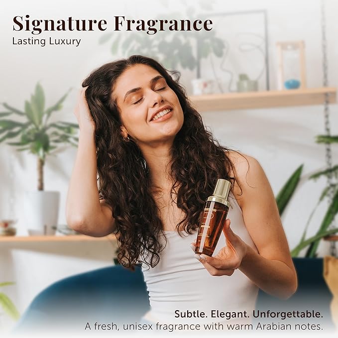 Dubai Premium Elixir – Moroccan Argan Oil for Silky Hair & Skin – Lightweight Hydrating Moroccan Hair Oil & Body Oil – Add Shine, Smooth Frizz, Moisturize Skin – Nourishing Hair Treatment Oil