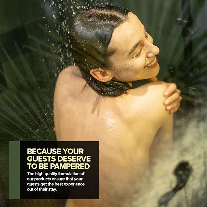 Shower Essentials Set for Men and Women, Includes 10 oz Body Wash, Shampoo, and Conditioner, Hydrating & Nourishing Shampoo Conditioner Body Wash Set, guest bathroom toiletries, for Hotels