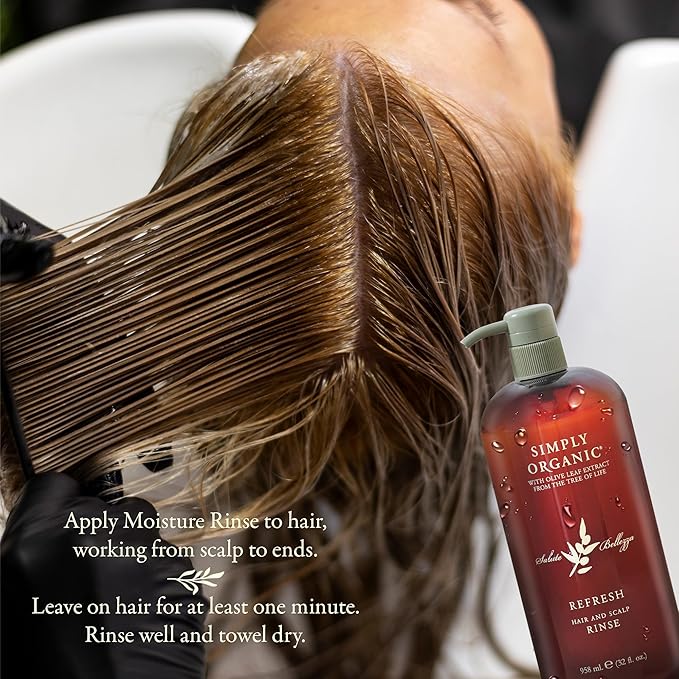 Hair Detox Clarifying Deep Conditioner Scalp Rinse, Made in Italy, All Natural Cruelty Free Hair Care for Women & Men, Rosemary, Sage & Olive Leaf Extract with Pump, 32 fl oz/958 ml, REFRESH